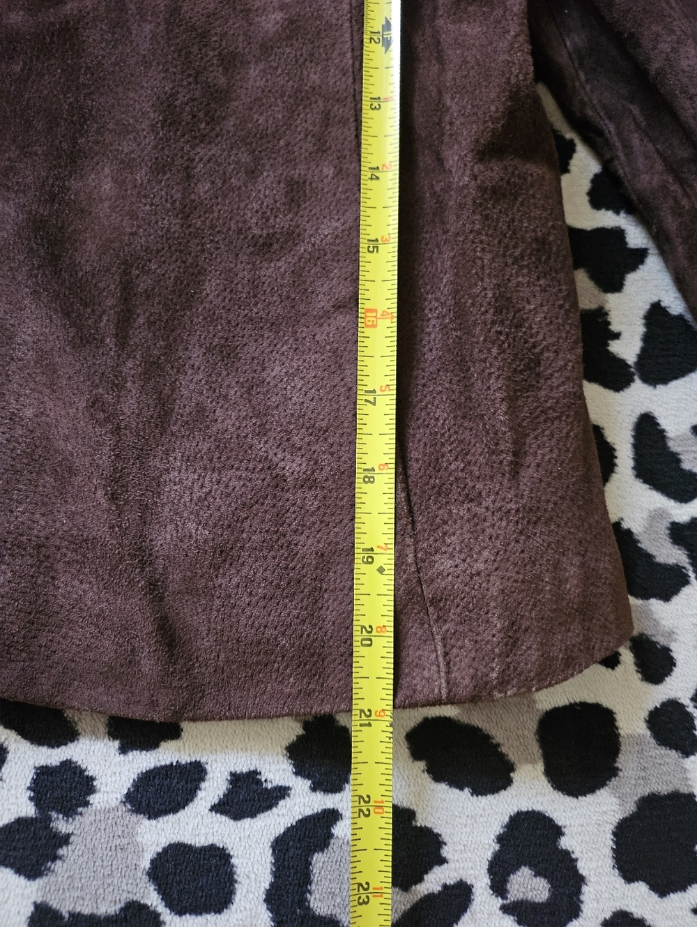 Vintage AMI Brown Leather Suede Blazer with Button & Collar detail, 100% leather - Picture 7 of 8